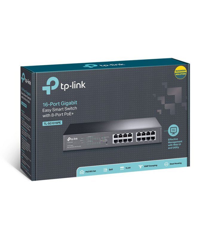 سوئیچ گیگابیتی هوشمند PoE TP-Link TL-SG1016PE