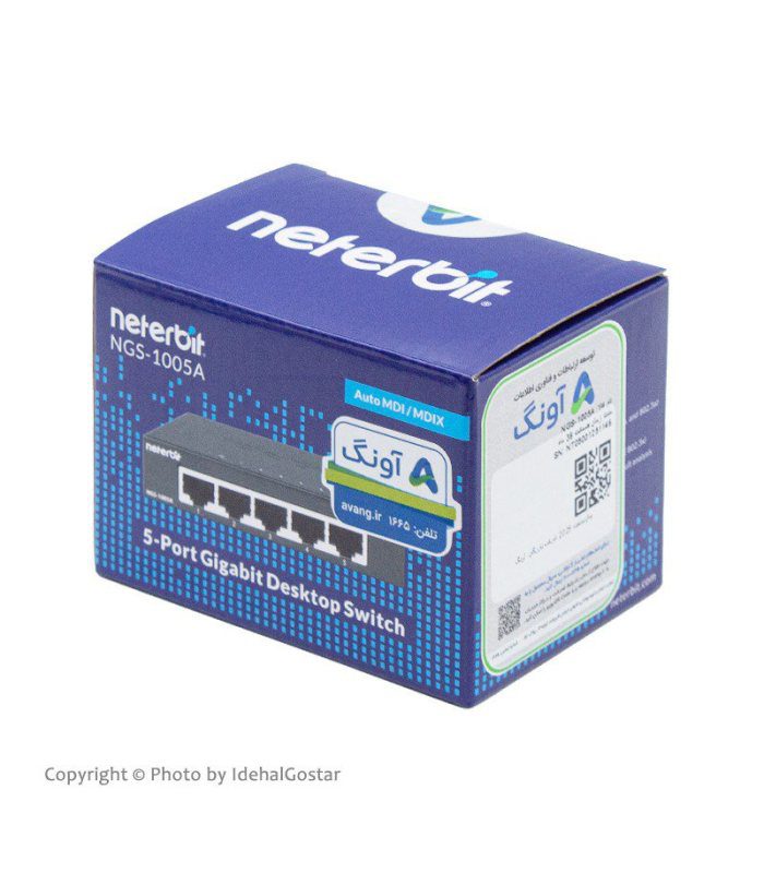 سوئیچ شبکه 5 پورت گیگابیتی نتربیت NGS-1005A سوئیچ شبکه 5 پورت گیگابیتی نتربیت NGS-1005A