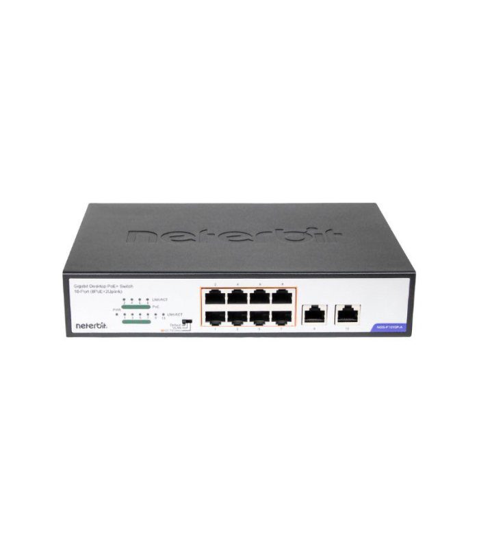 سوئیچ شبکه 10 پورت PoE+ نتربیت NGS-F1010P-A