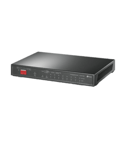 سوئیچ ۱۰ پورت گیگابیت دسکتاپ با ۸ پورت PoE+ و ۱ پورت SFP — TP-Link TL-SG1210MP